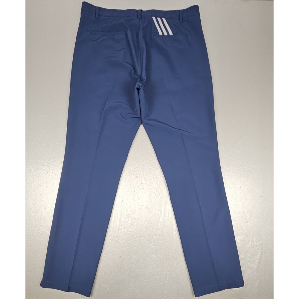 ADIDAS Golf Pants Mens 36x34 Blue 3-Stripe Ultimate 365 Performance Stretch
